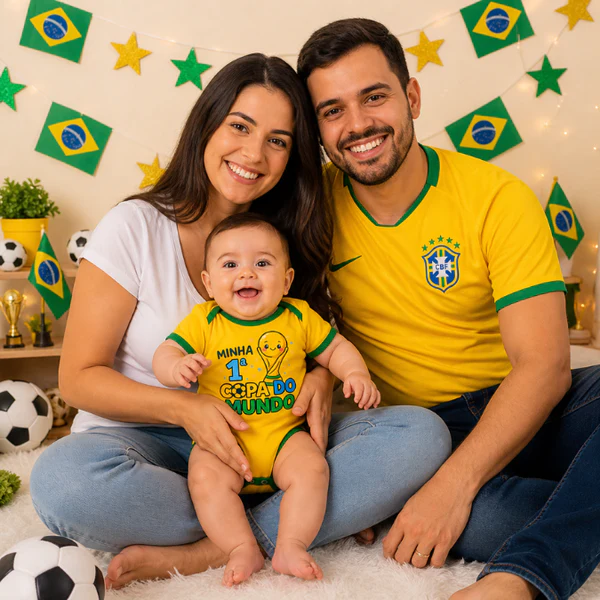 Body Bebê Copa do Mundo Minha Primeira Copa