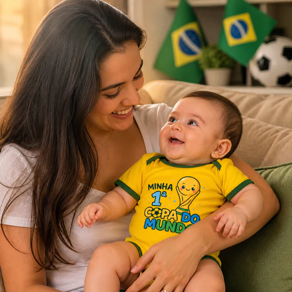 Body Bebê Copa do Mundo Minha Primeira Copa