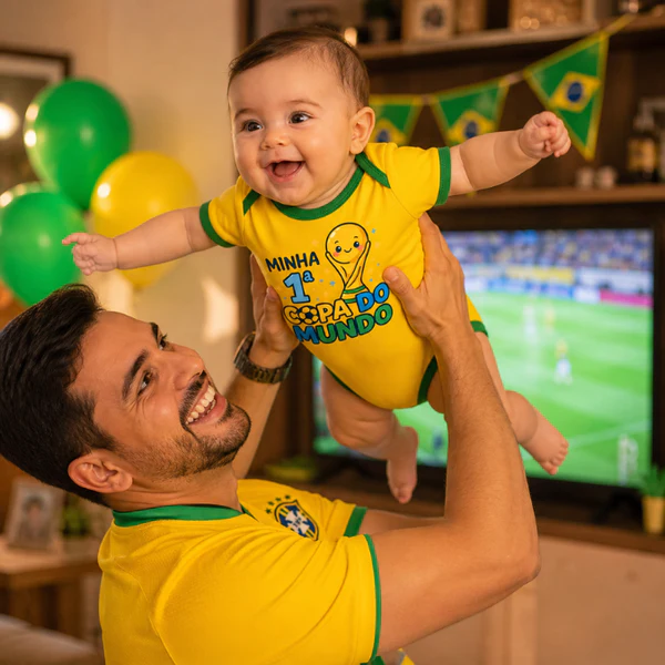 Body Bebê Copa do Mundo Minha Primeira Copa
