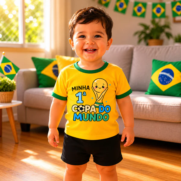 Body Bebê Copa do Mundo Minha Primeira Copa