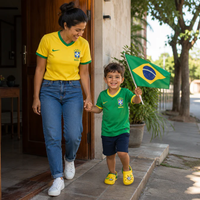 Sandália Babuche Infantil Brasil Copa do Mundo 2026