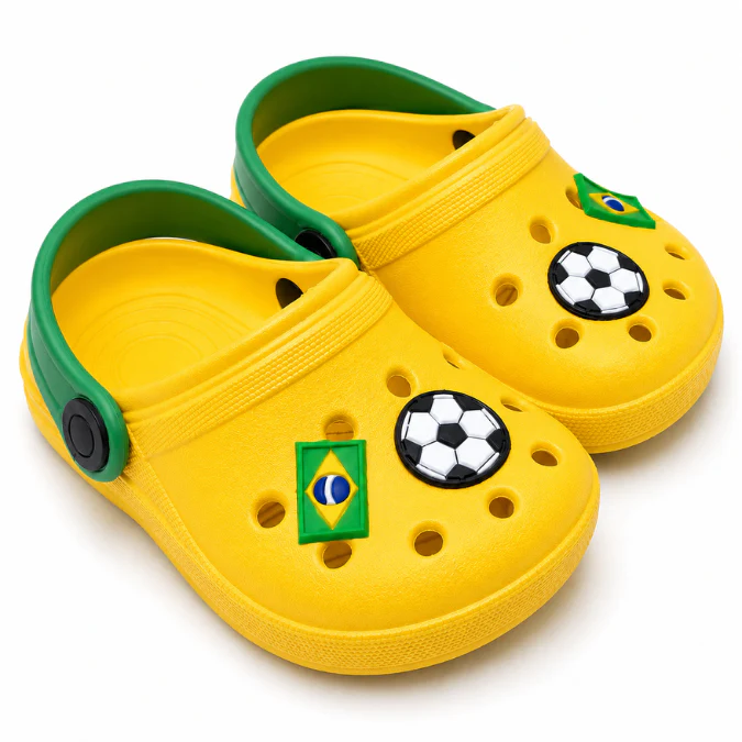 Sandália Babuche Infantil Brasil Copa do Mundo 2026