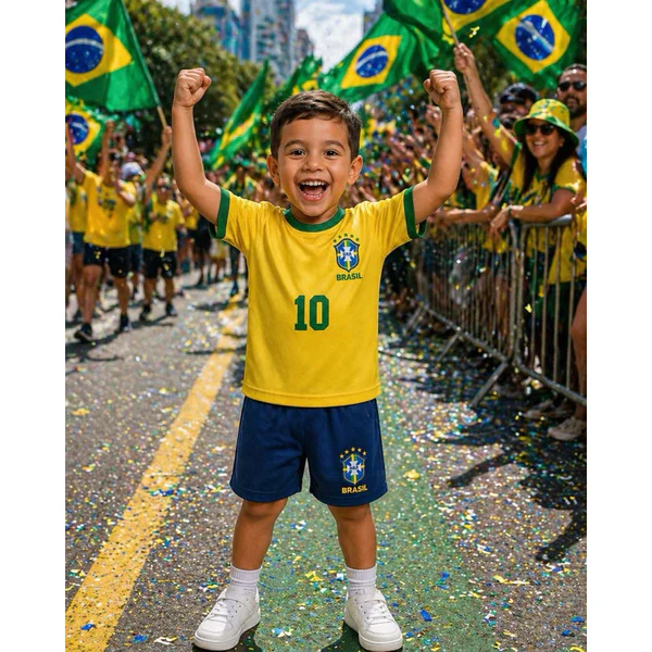 Conjunto Infantil Copa do Mundo 2026 • Kit 2 Peças